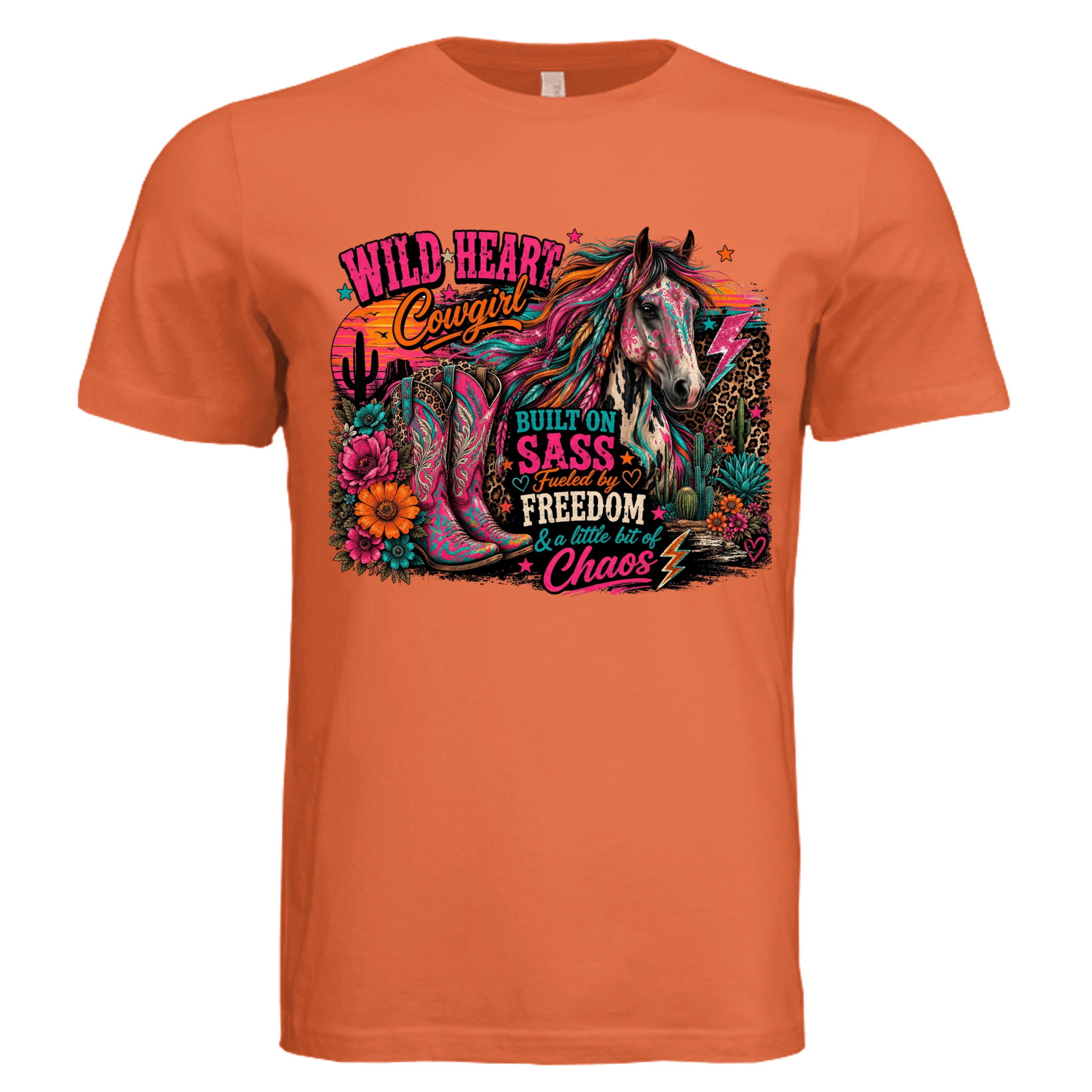 Solid Orange Triblend - 3413C - FRONT