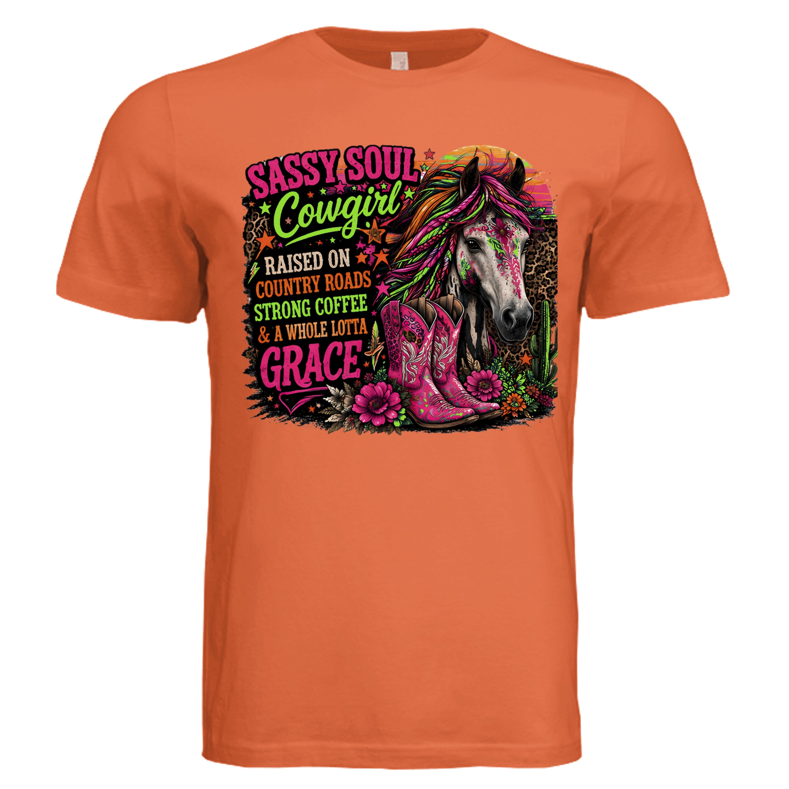 Solid Orange Triblend - 3413C - FRONT